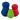 The JW Tumble Teez Dog Toy by Jw includes three rubber toys in blue, green, and red. Peanut-shaped with hexagonal textures and the jw logo, theyre ideal treat dispensers. Sizes vary: blue is largest, red is smallest.