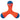 The Chuckit! Amphibious Tri-Bumper Fetch Toy, in orange and blue, is a perfect choice for fetch with its three arms featuring round blue ends. Its textured fabric ensures a secure grip, making it ideal for toss games and water adventures with your dog.