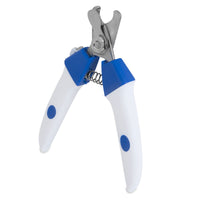 Explore the JW Gripsoft Deluxe Dog Nail Clipper by Jw, featuring white handles with blue accents. These clippers come with a spring mechanism and stainless steel blades, incorporating GripSoft technology for precision and comfort during grooming.