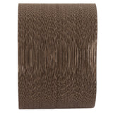 A close-up of PetFusions Jumbo Cat Scratcher Lounge reveals tightly wound brown corrugated cardboard with a textured, wavy surface. Its layered structure is perfect for feline fun, making it an ideal cat scratcher lounge.