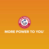 The Arm & Hammer logo, with a flexing arm gripping a hammer and the slogan More Power to You on an orange background, reflects their eco-friendly focus, like the SimplyRecycled Wave Litter Box by Arm & Hammer, made of recycled plastic.