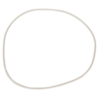 The GAMMA2 Vittles Vault Replacement Gasket by Vittles Vault is a thin, beige rubber ring, displayed in a relaxed circle on a plain white backdrop, designed to ensure an airtight seal.